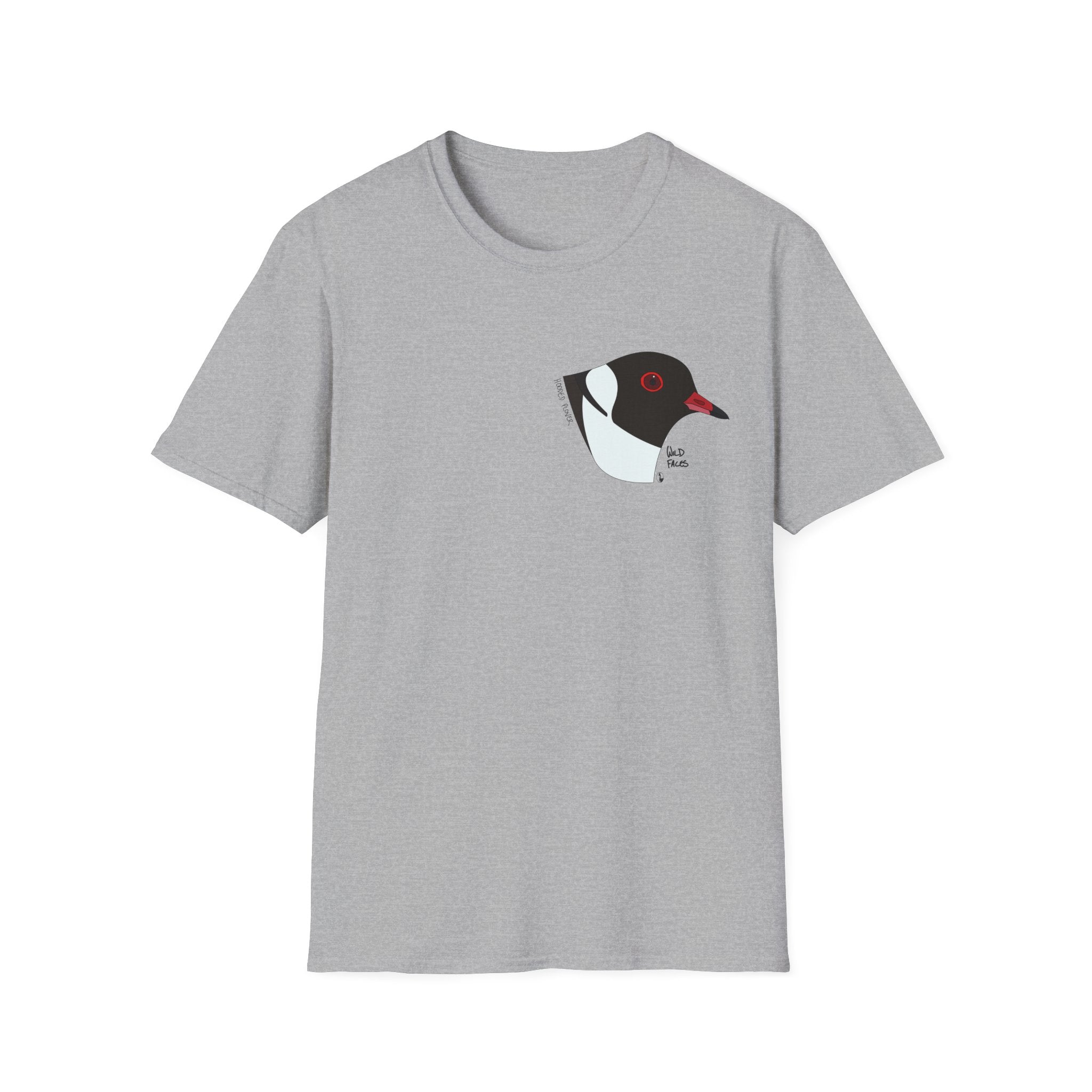 Hooded Plover Head-Small design- Unisex Softstyle T-Shirt Printify