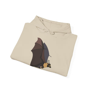 Spectacled Flying Fox (in flight) | Unisex Heavy Blend™ Hooded Sweatshirt Printify