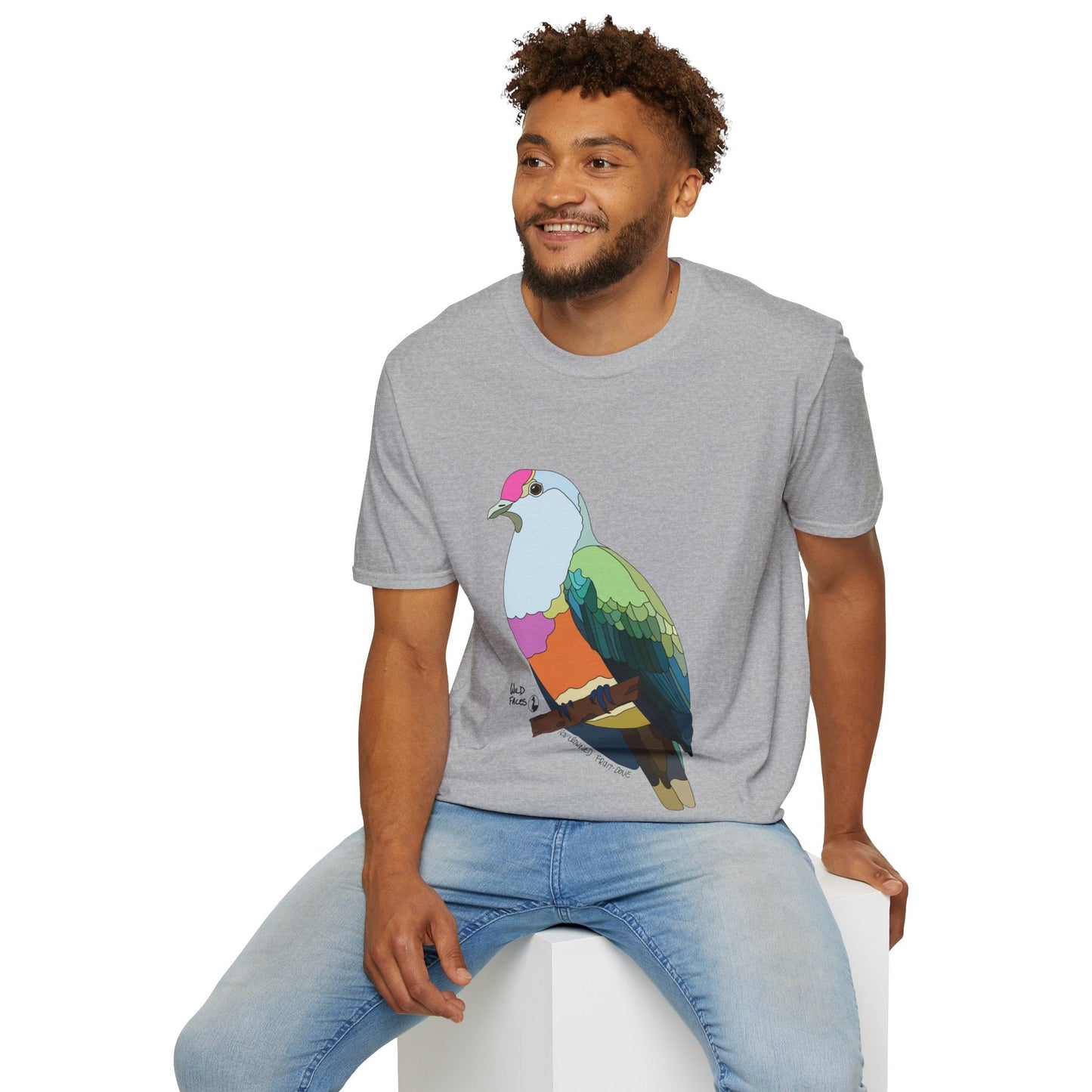 Rose-crowned Fruit Dove - Unisex Softstyle T-Shirt Printify