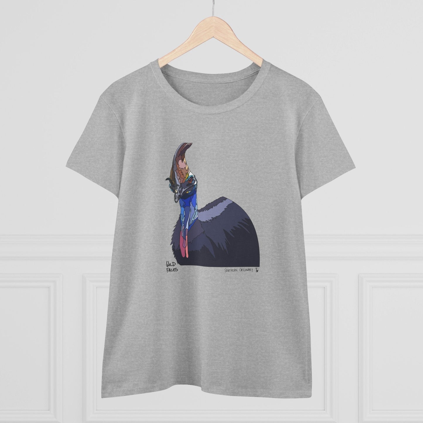 Southern Cassowary - Women's Midweight Cotton Tee Printify