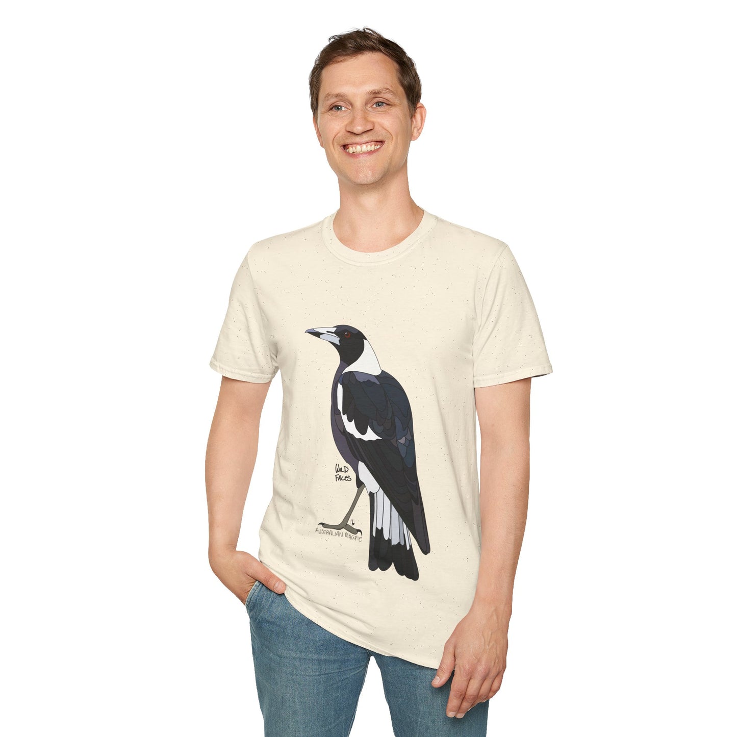 Australian Magpie - Unisex Softstyle T-Shirt