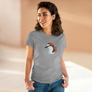 Red-capped Plover - Women's Midweight Cotton Tee Printify