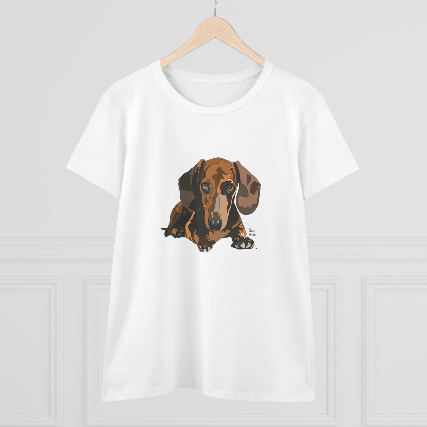 Dachshund (body) - Women's Midweight Cotton Tee