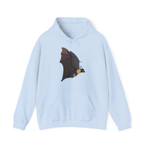 Spectacled Flying Fox (in flight) | Unisex Heavy Blend™ Hooded Sweatshirt Printify