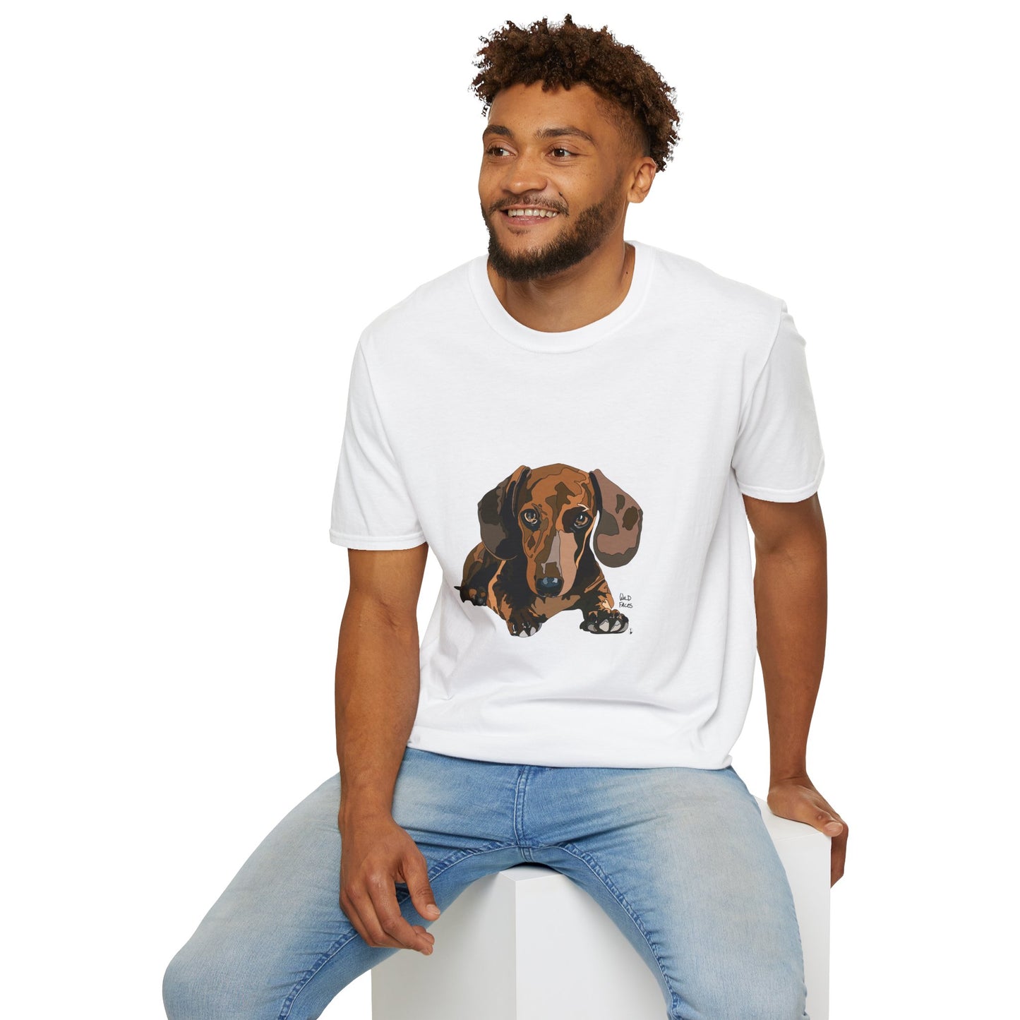 Dachshund (body) - Unisex Softstyle T-Shirt