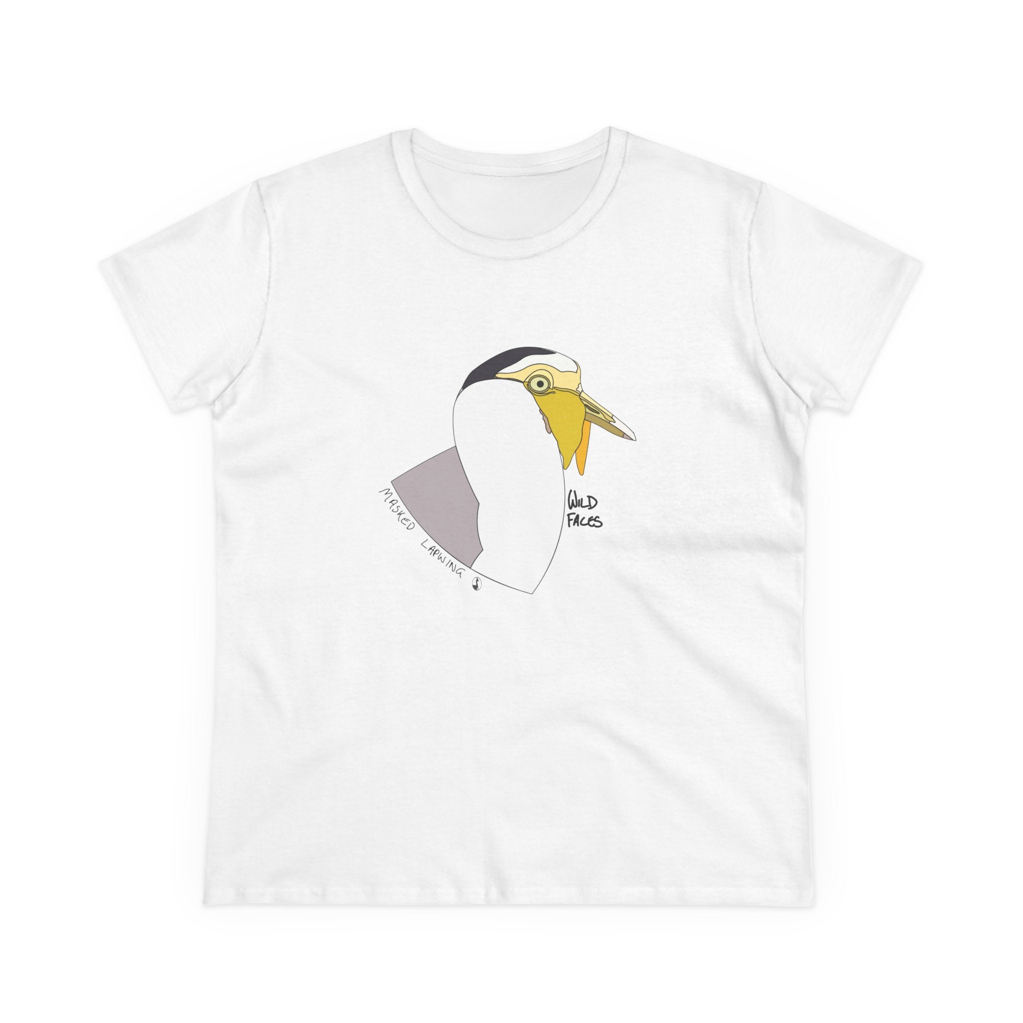 Masked Lapwing - Women's Midweight Cotton Tee Printify