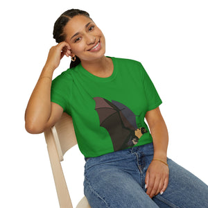 Spectacled Flying Fox (in flight) - Unisex Softstyle T-Shirt Printify