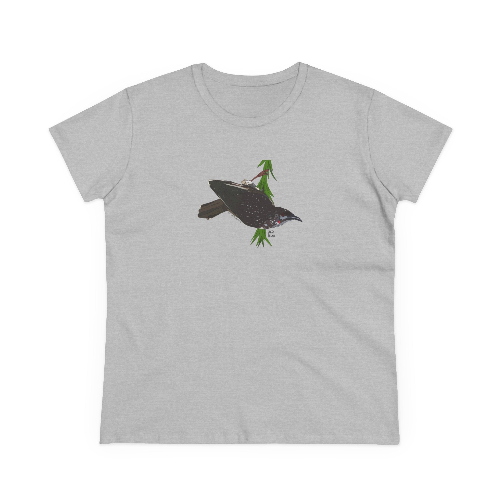 Red Wattlebird - Women's Midweight Cotton Tee