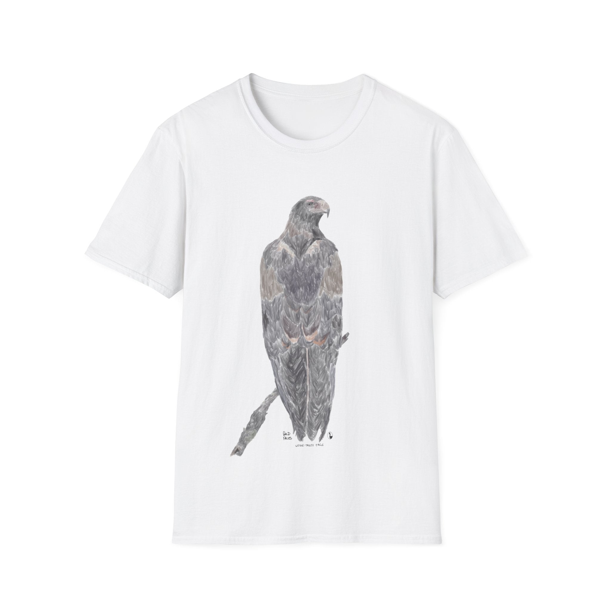 Wedge-tailed Eagle (pastel design) - Unisex Softstyle T-Shirt Printify