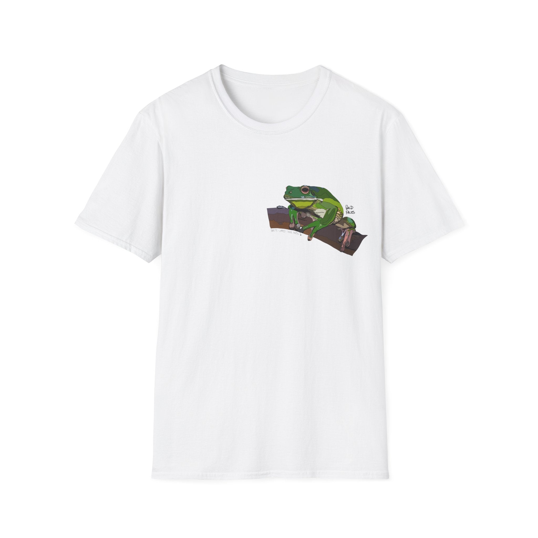 White-lipped Tree Frog - Small design - Unisex Softstyle T-Shirt