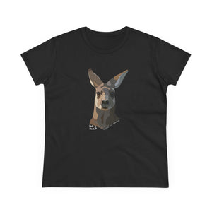 Eastern Grey Kangaroo - Women's Midweight Cotton Tee Printify