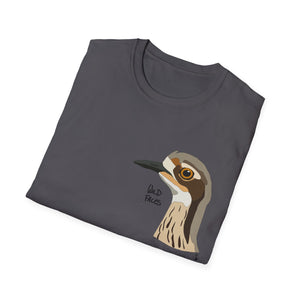 Bush Stone-curlew Head- Small design - Unisex Softstyle T-Shirt Printify