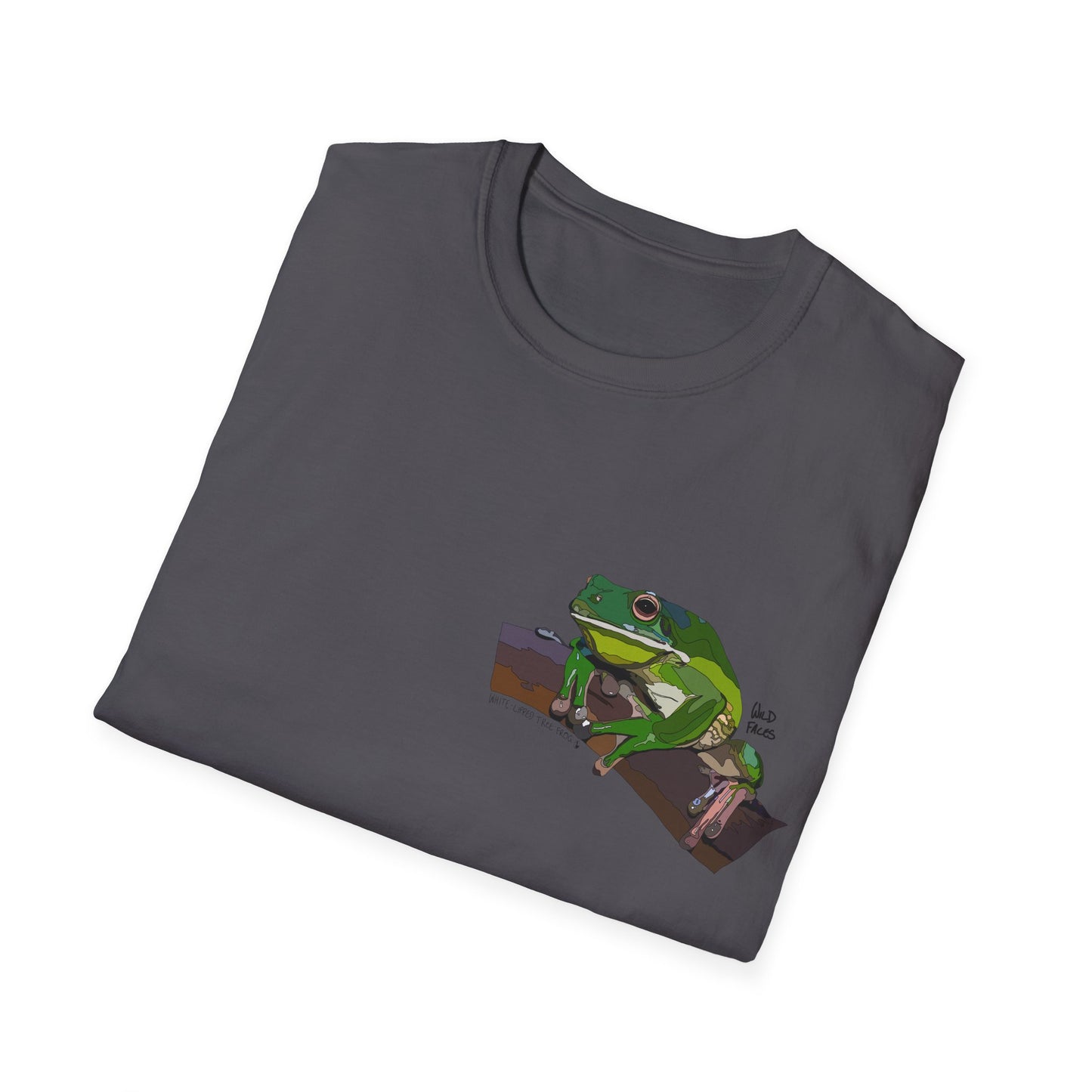 White-lipped Tree Frog - Small design - Unisex Softstyle T-Shirt