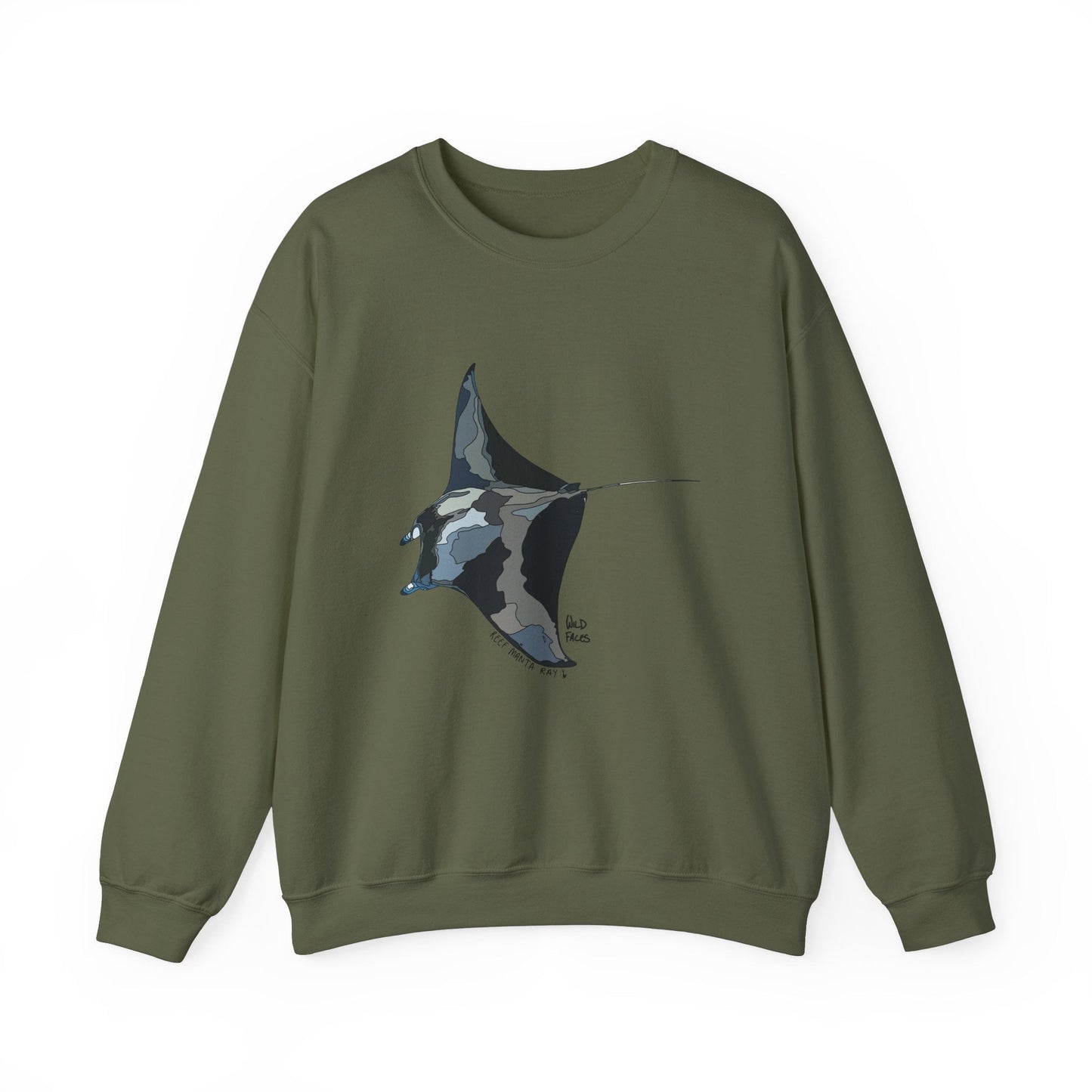 Reef Manta Ray | Unisex Heavy Blend™ Crewneck Printify