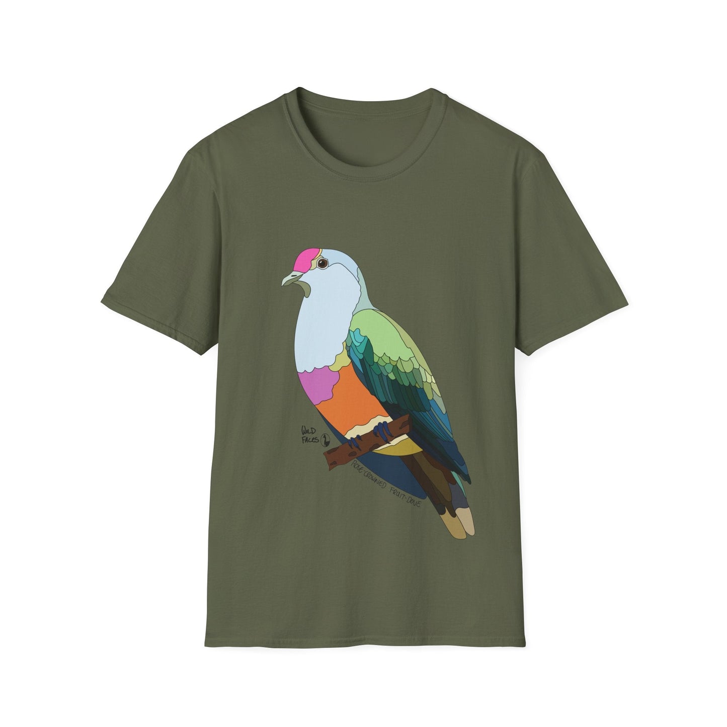Rose-crowned Fruit Dove - Unisex Softstyle T-Shirt Printify