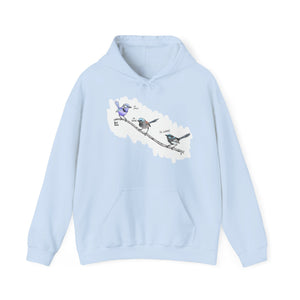 A trio of Fairywrens (spendid, superb and lovely) | Unisex Heavy Blend™ Hooded Sweatshirt Printify