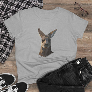 Eastern Grey Kangaroo - Women's Midweight Cotton Tee Printify