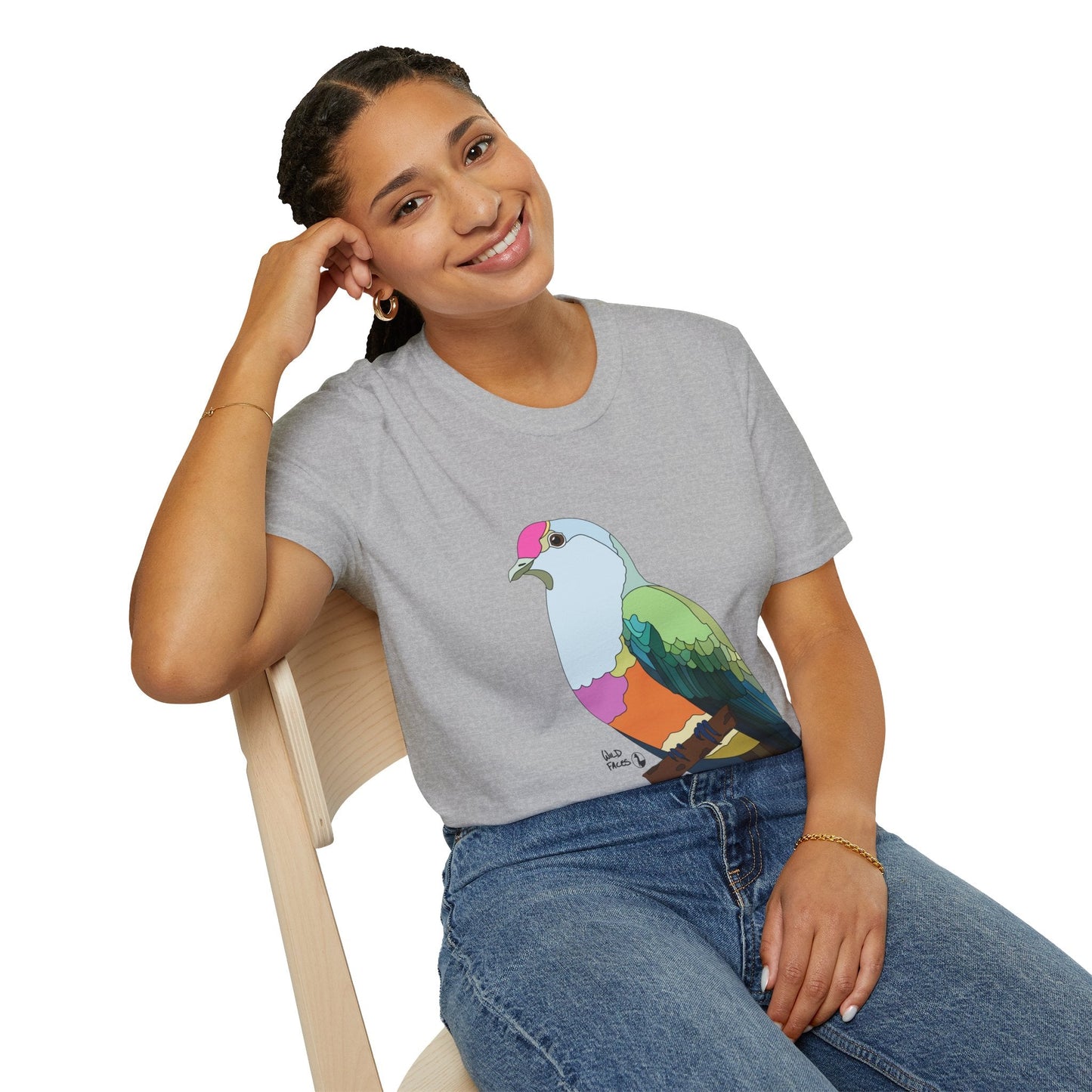 Rose-crowned Fruit Dove - Unisex Softstyle T-Shirt Printify