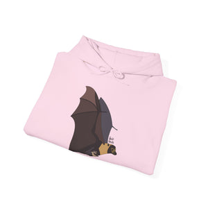 Spectacled Flying Fox (in flight) | Unisex Heavy Blend™ Hooded Sweatshirt Printify