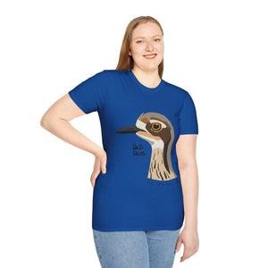 Bush Stone-curlew Head - Unisex Softstyle T-Shirt Printify