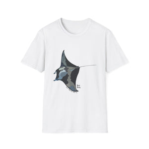 Reef Manta Ray- large design - Unisex Softstyle T-Shirt Printify