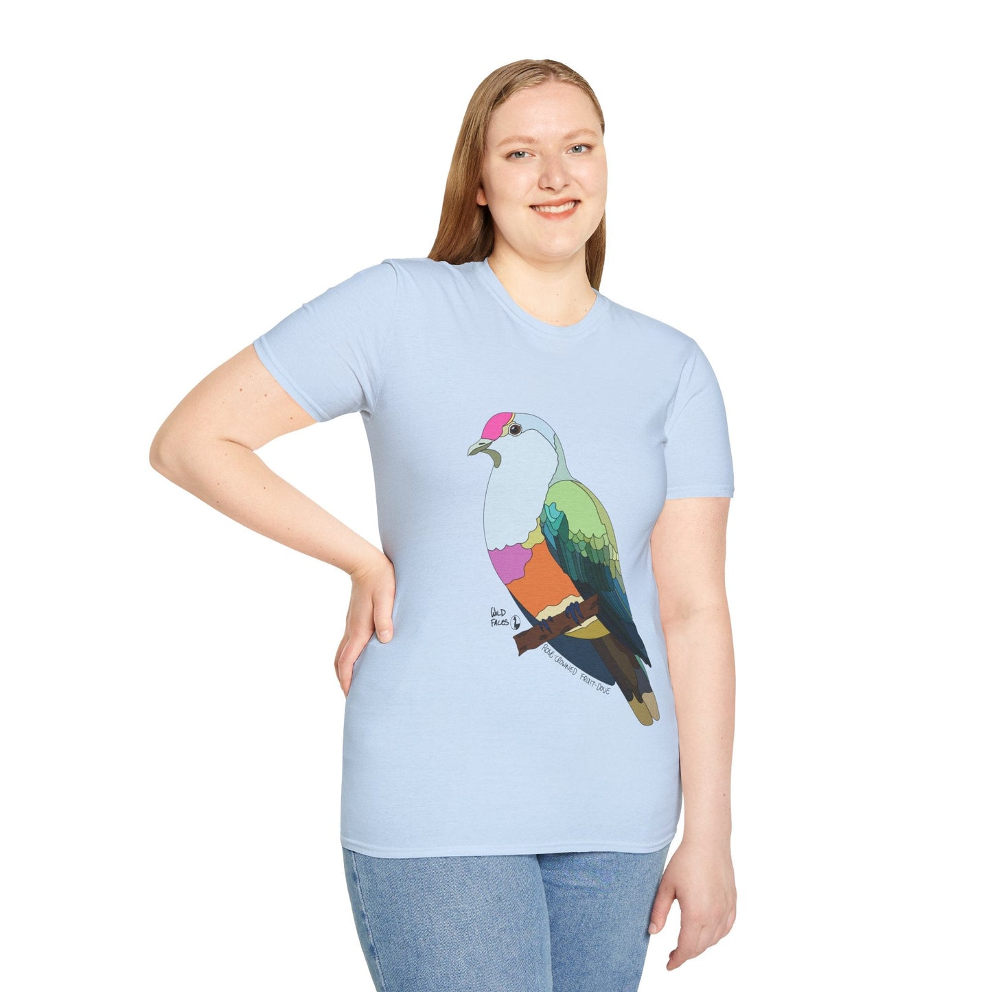 Rose-crowned Fruit Dove - Unisex Softstyle T-Shirt Printify