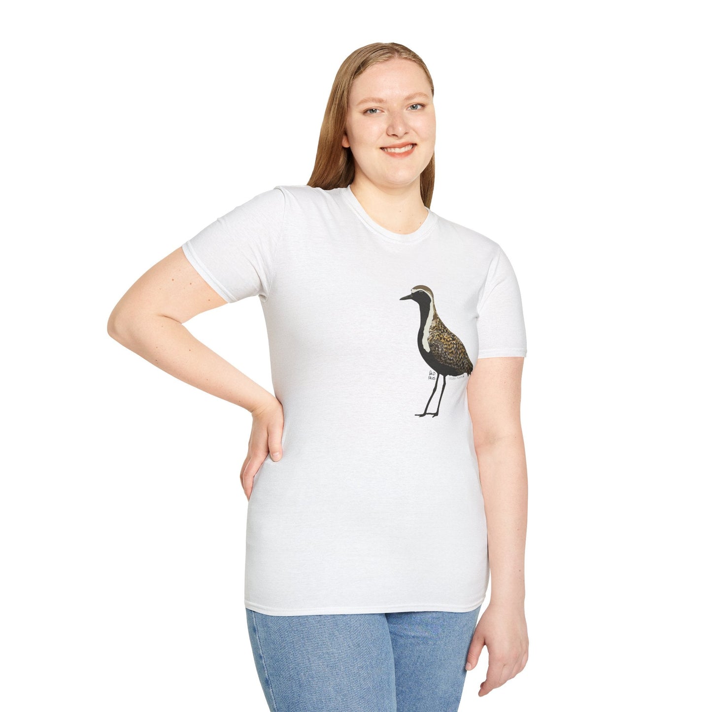 Golden Plover - Small design - Unisex Softstyle T-Shirt Printify