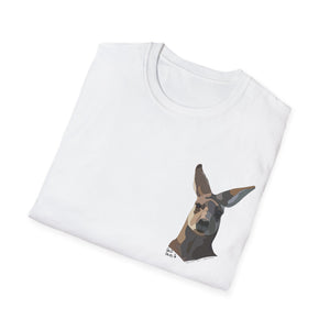 Eastern Grey Kangaroo - Small design - Unisex Softstyle T-Shirt Printify