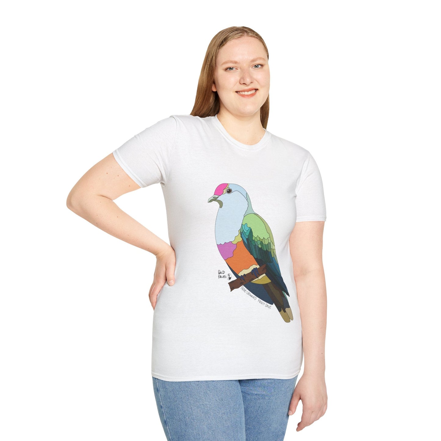 Rose-crowned Fruit Dove - Unisex Softstyle T-Shirt Printify