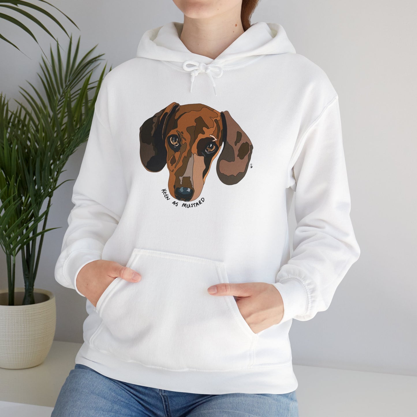 Dachshund (Keen as mustard) | Unisex Heavy Blend™ Hooded Sweatshirt