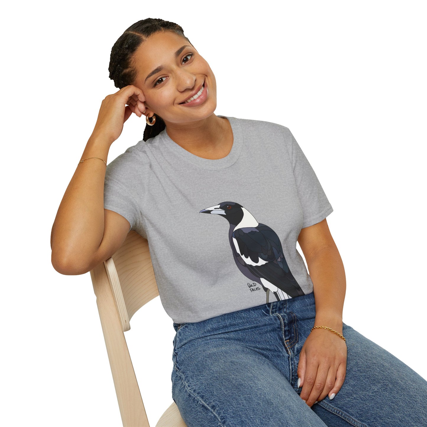 Australian Magpie - Unisex Softstyle T-Shirt