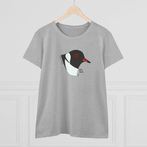Hooded Plover Head - Women's Midweight Cotton Tee Printify