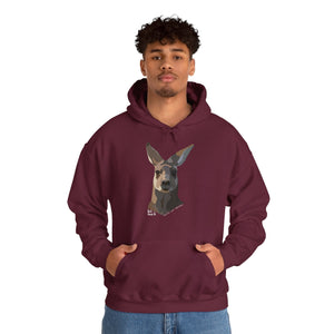 Eastern Grey Kangaroo (white font) | Unisex Heavy Blend™ Hooded Sweatshirt Printify