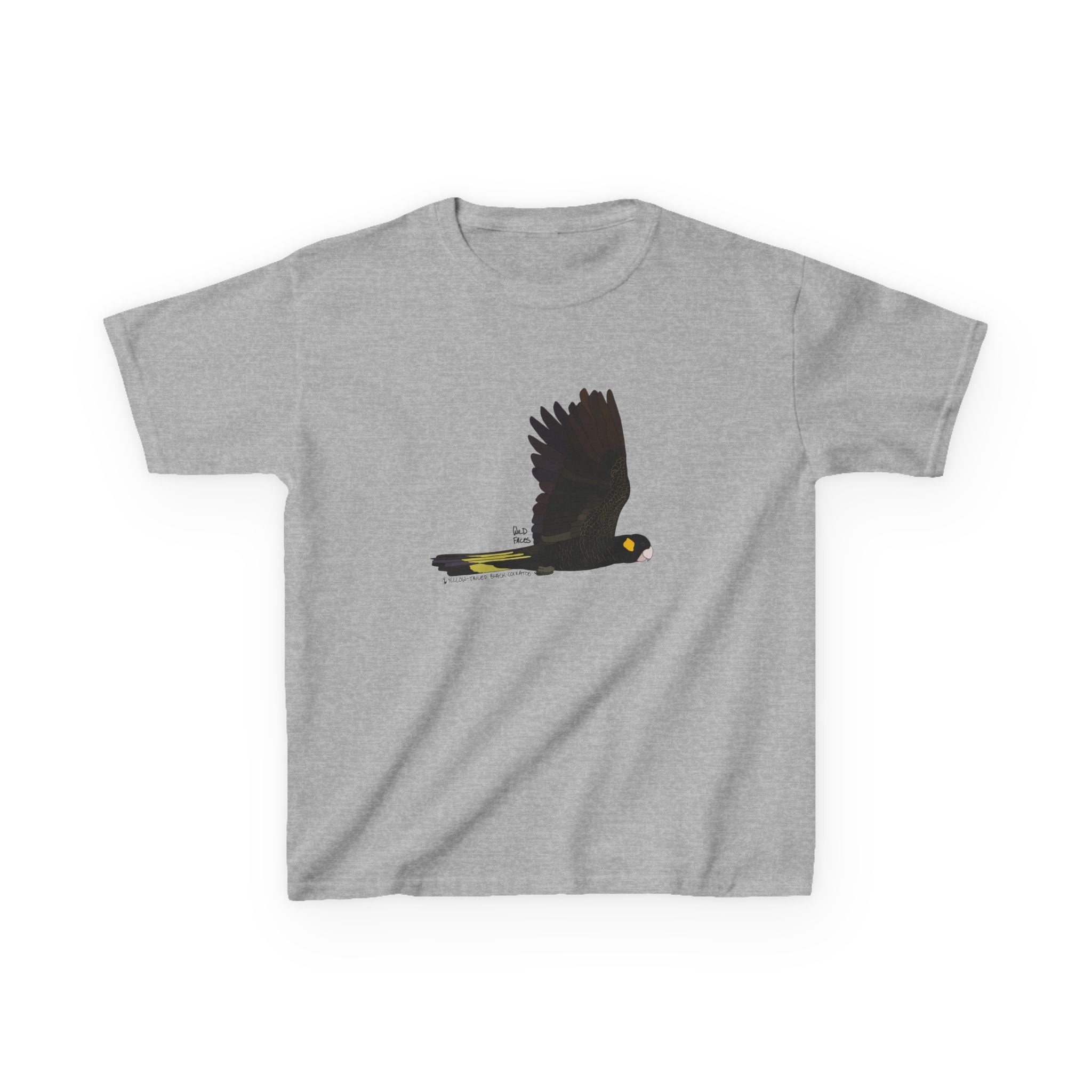Yellow-tailed Black Cockatoo | Kids Heavy Cotton™ Tee