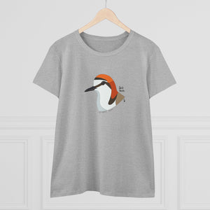 Red-capped Plover - Women's Midweight Cotton Tee Printify