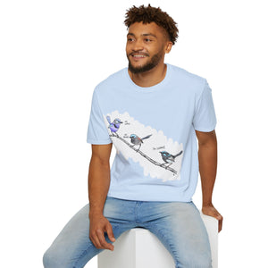 A trio of  Fairy-wrens (spendid, superb and lovely) - Unisex Softstyle T-Shirt Printify