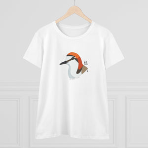 Red-capped Plover - Women's Midweight Cotton Tee Printify