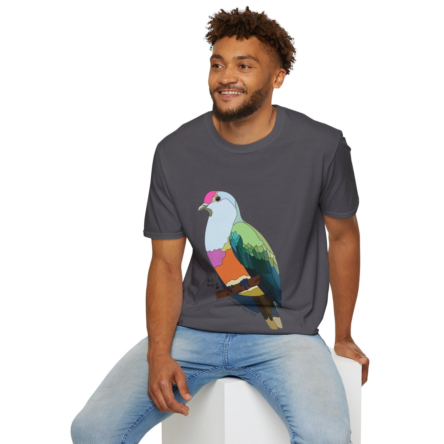 Rose-crowned Fruit Dove - Unisex Softstyle T-Shirt Printify