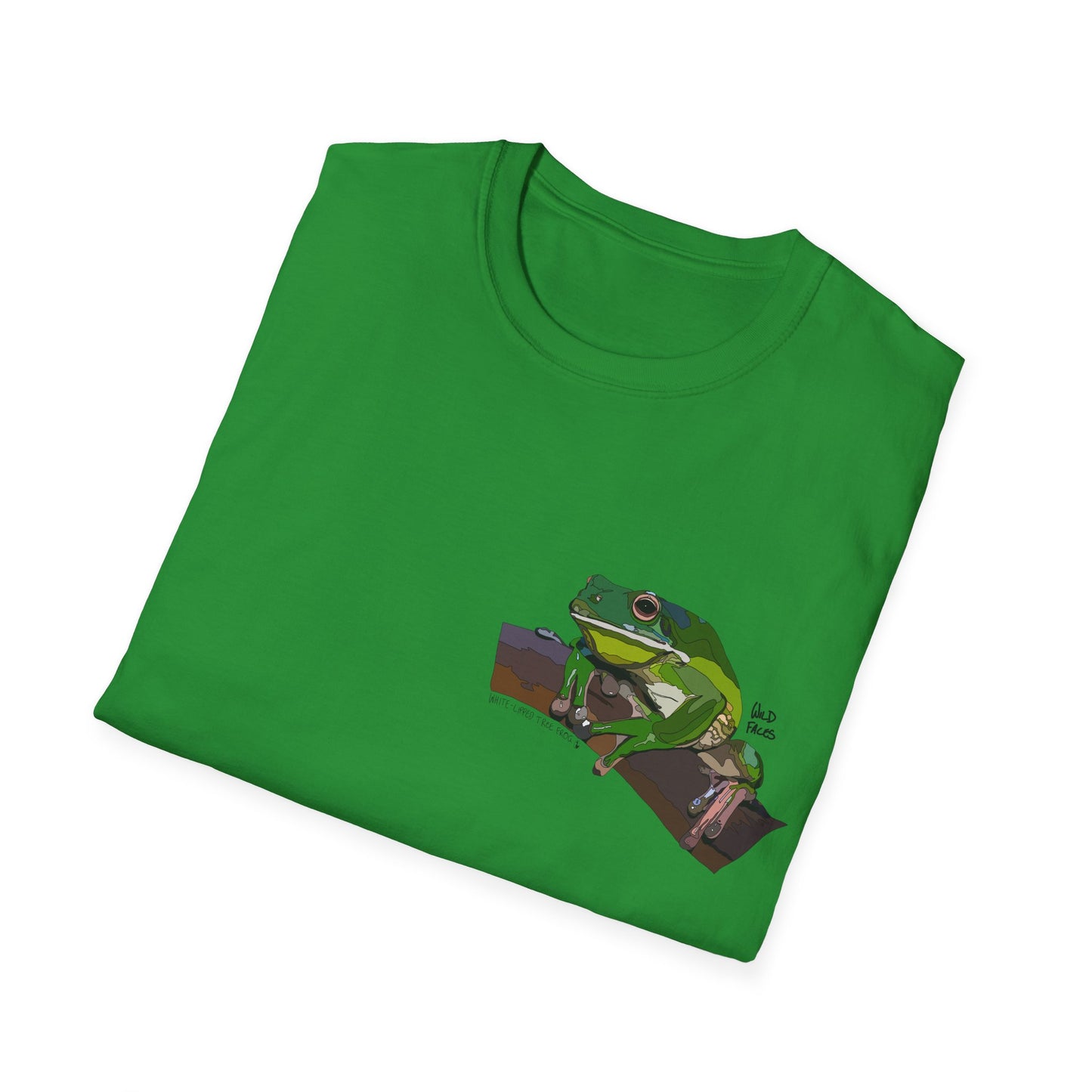 White-lipped Tree Frog - Small design - Unisex Softstyle T-Shirt