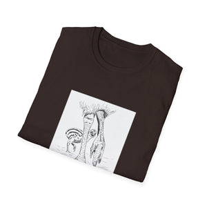Southern Cassowary with chick - Unisex Softstyle T-Shirt Printify