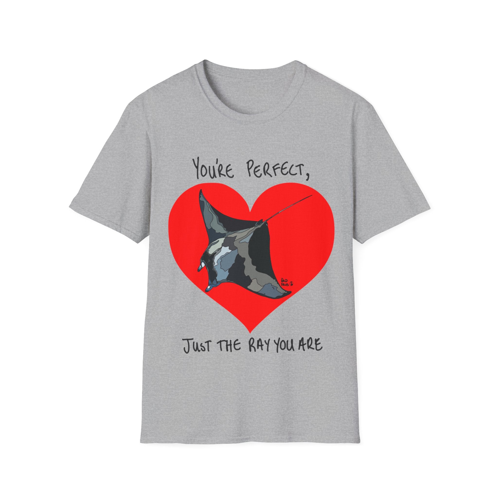 Love from... a Reef Manta Ray- large design - Unisex Softstyle T-Shirt