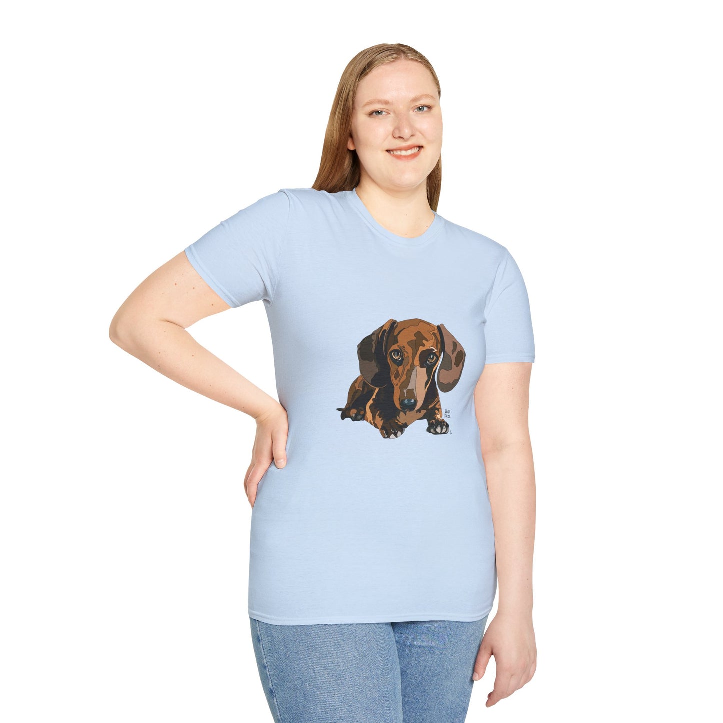 Dachshund (body) - Unisex Softstyle T-Shirt