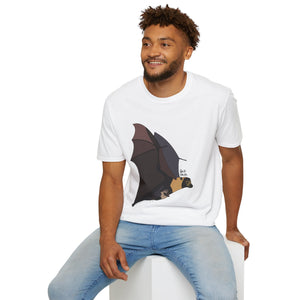 Spectacled Flying Fox (in flight) - Unisex Softstyle T-Shirt Printify