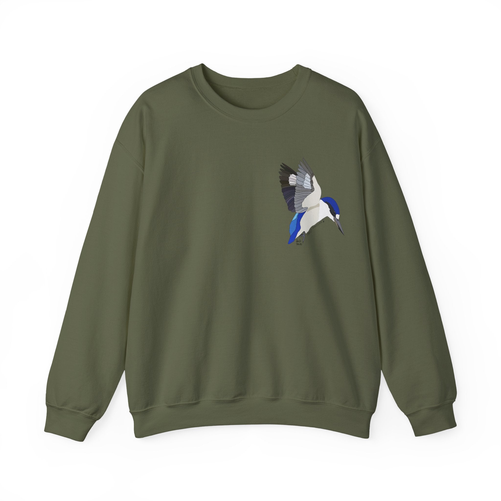 Forest Kingfisher (flying) Sweatshirt | Unisex Heavy Blend™ Crewneck
