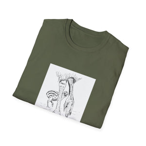 Southern Cassowary with chick - Unisex Softstyle T-Shirt Printify