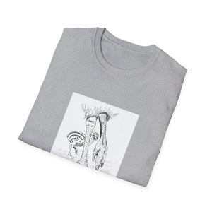 Southern Cassowary with chick - Unisex Softstyle T-Shirt Printify