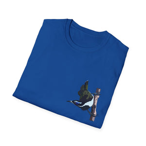 Blue-faced Honeyeater- Small design - Unisex Softstyle T-Shirt Printify