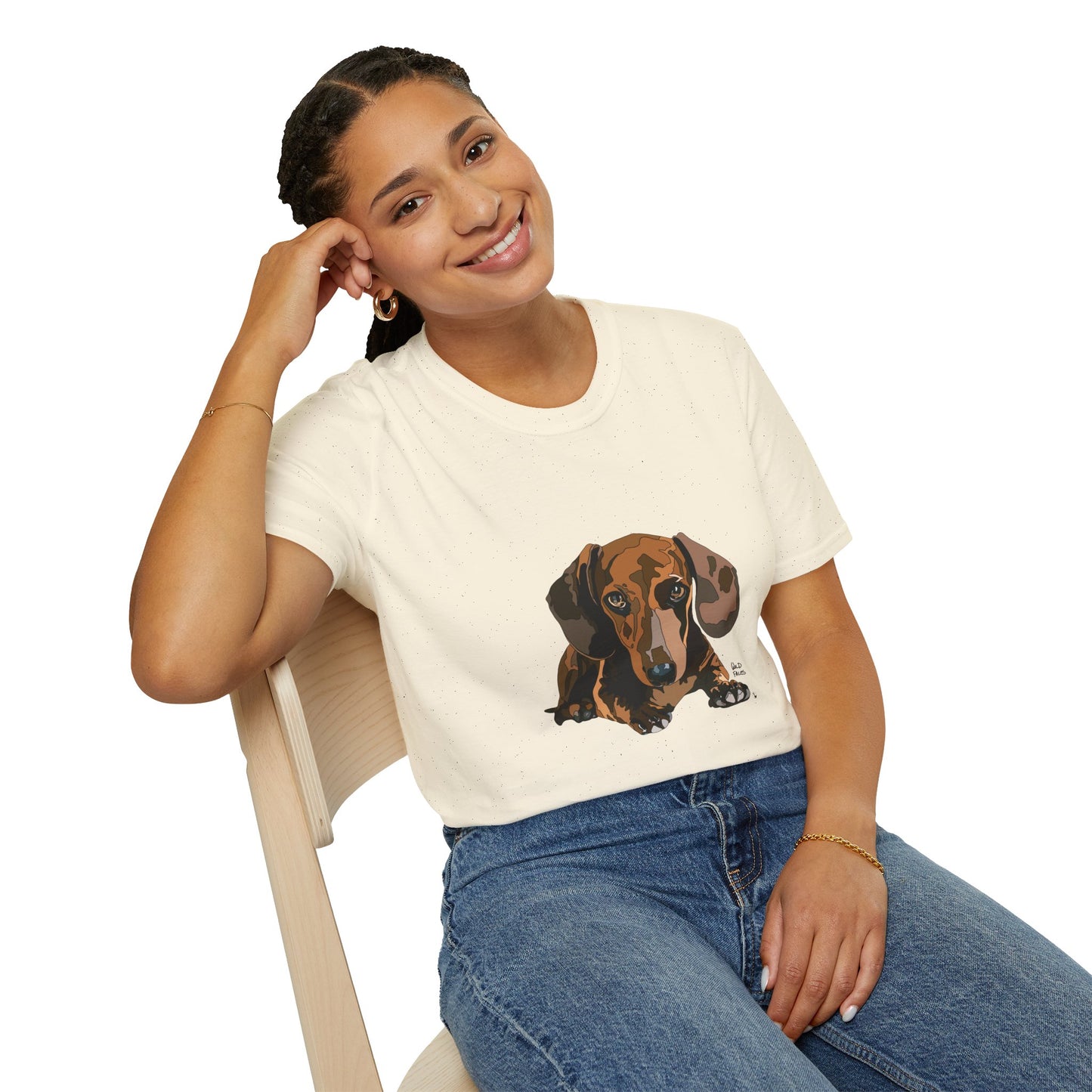 Dachshund (body) - Unisex Softstyle T-Shirt
