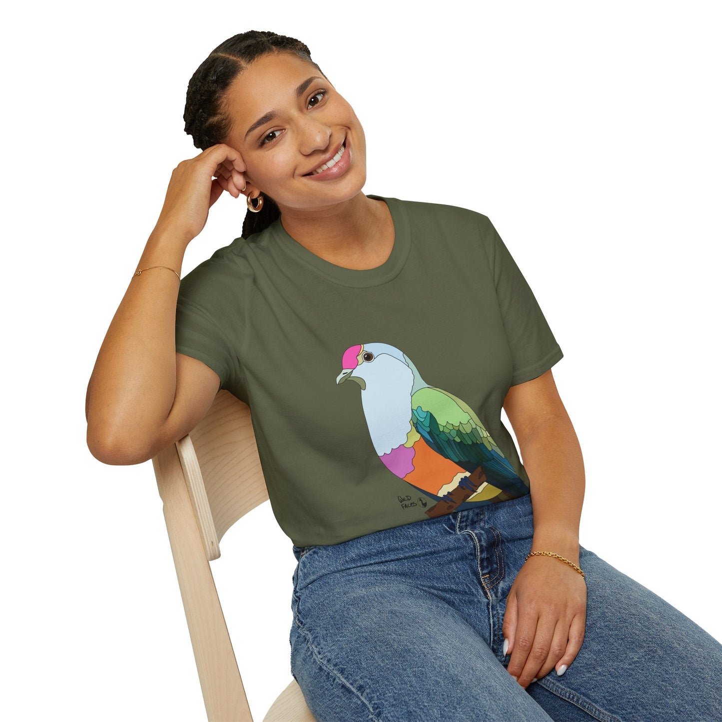 Rose-crowned Fruit Dove - Unisex Softstyle T-Shirt Printify