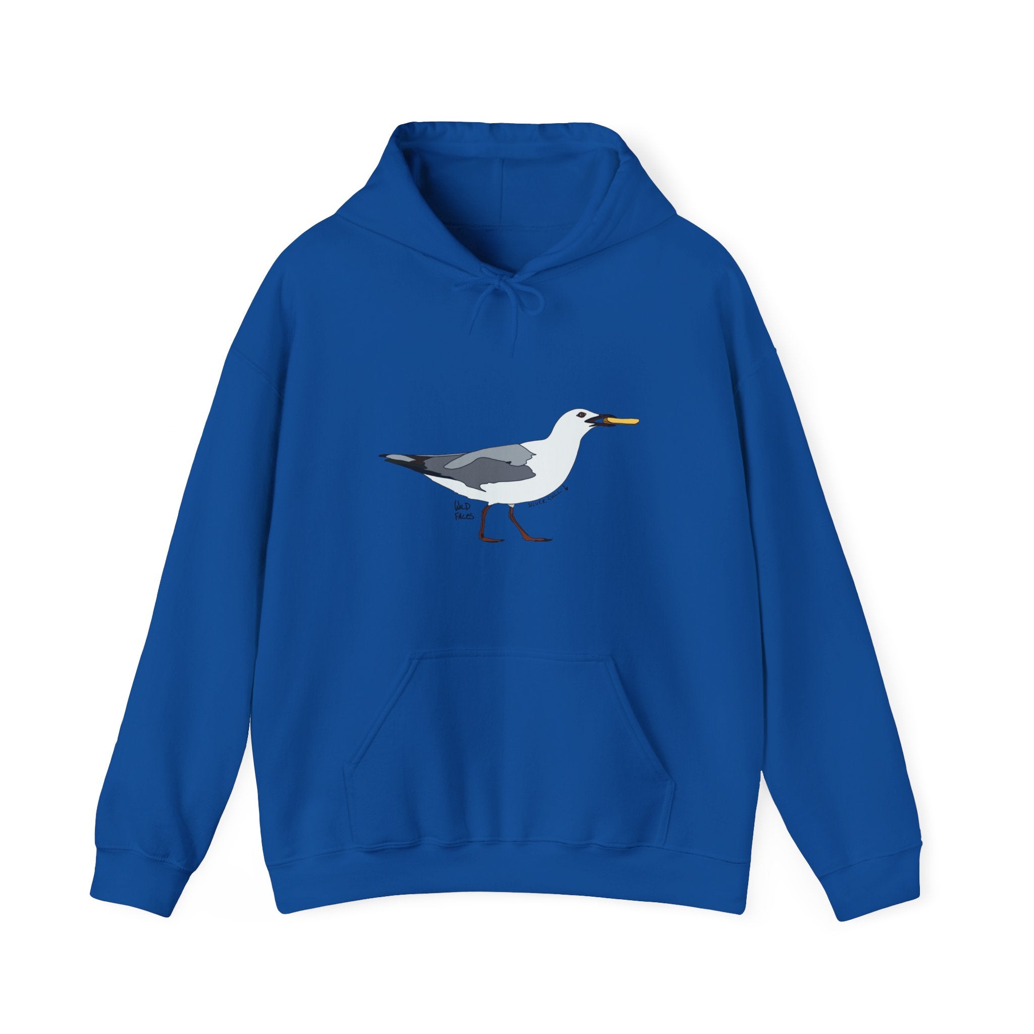 Silver Gull - standing with chip | Unisex Heavy Blend™ Hooded Sweatshirt